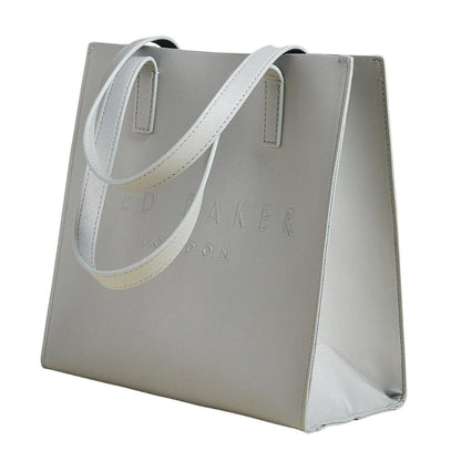 Light Grey - Pack Shot - Ted Baker Crosshatch Tote Bag