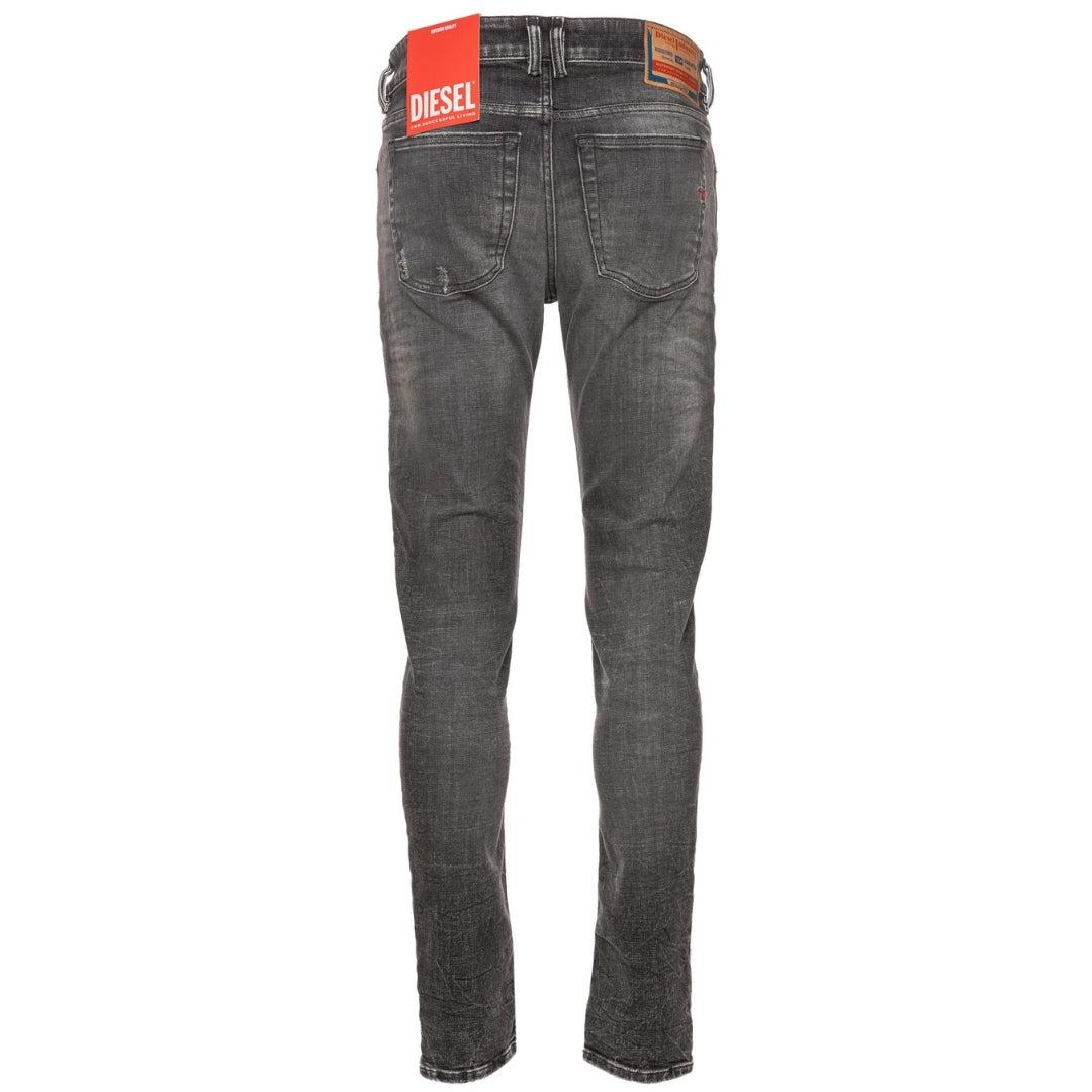 Faded Black - Back - Diesel Mens Sleenker Skinny Jeans