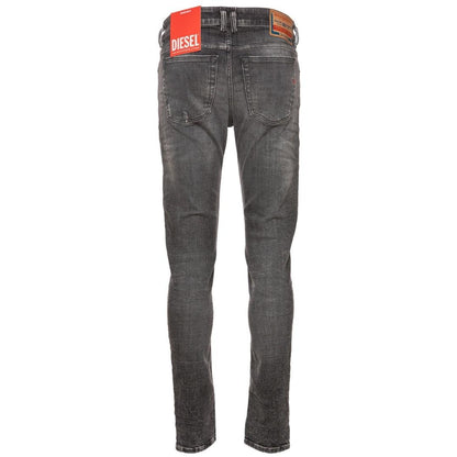 Faded Black - Back - Diesel Mens Sleenker Skinny Jeans