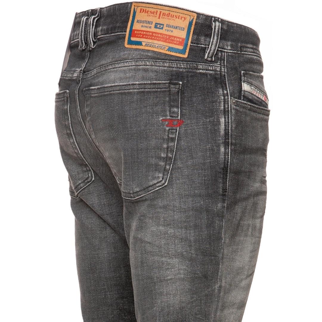 Faded Black - Side - Diesel Mens Sleenker Skinny Jeans