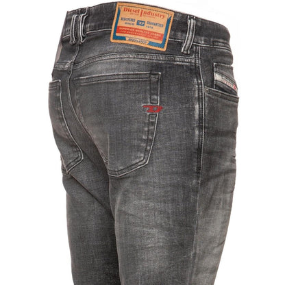 Faded Black - Side - Diesel Mens Sleenker Skinny Jeans
