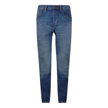 Blue - Front - Diesel Mens D-Vocs Straight Jeans