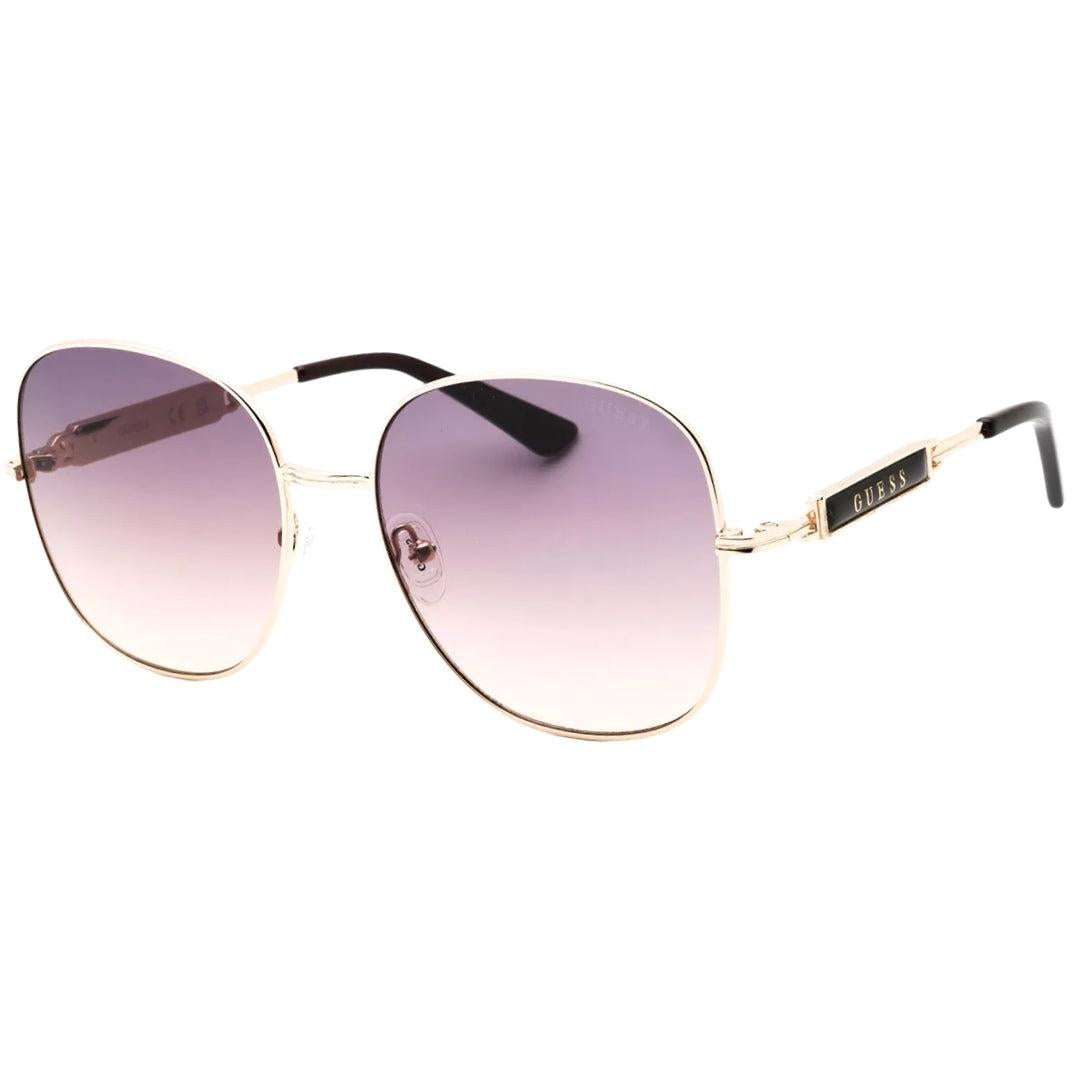 Gold - Back - Guess Womens-Ladies Metal Frame Smoke Gradient Sunglasses