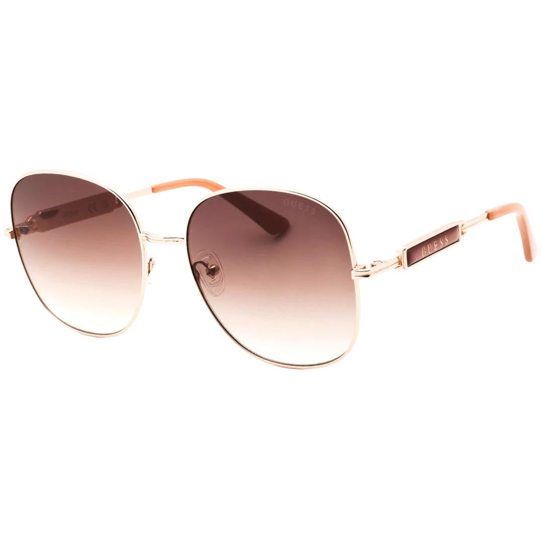 Rose Gold - Back - Guess Womens-Ladies Metal Frame Smoke Gradient Sunglasses