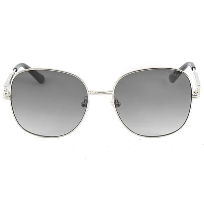 Silver - Front - Guess Womens-Ladies Metal Frame Smoke Gradient Sunglasses