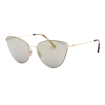 Rose Gold - Back - Tom Ford Womens-Ladies Anais 02 Shiny Sunglasses