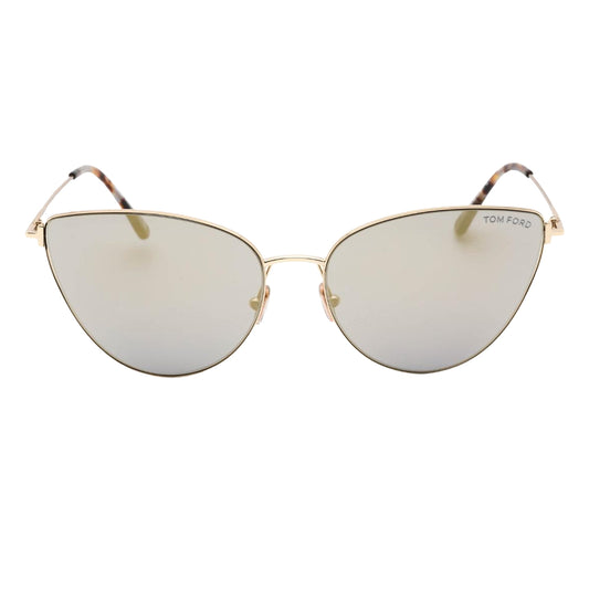 Rose Gold - Front - Tom Ford Womens-Ladies Anais 02 Shiny Sunglasses