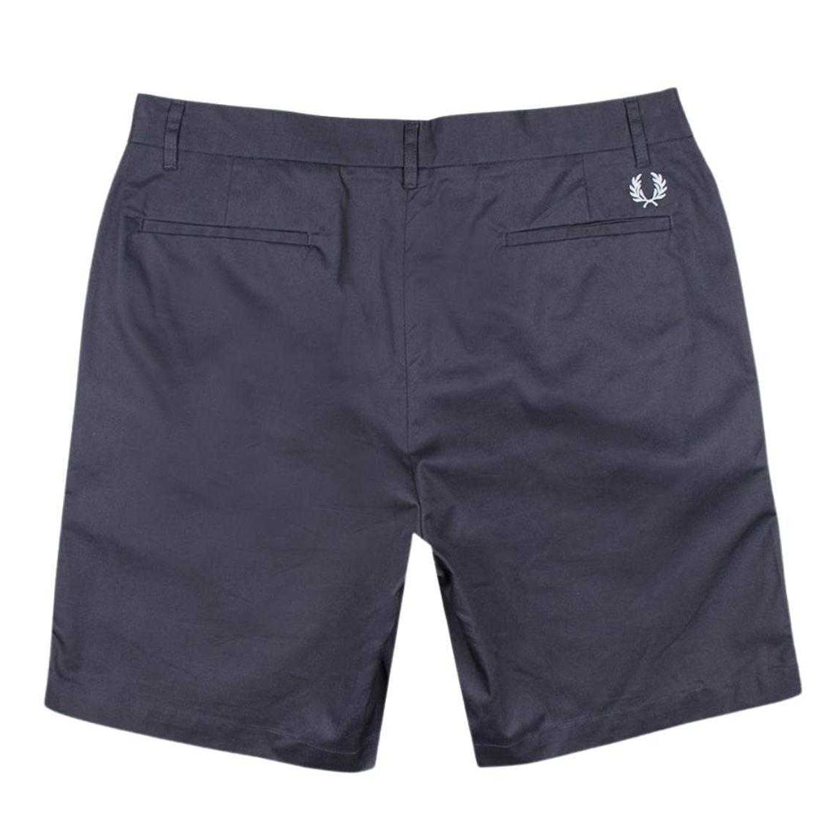 Navy Blue - Back - Fred Perry Mens Logo Shorts