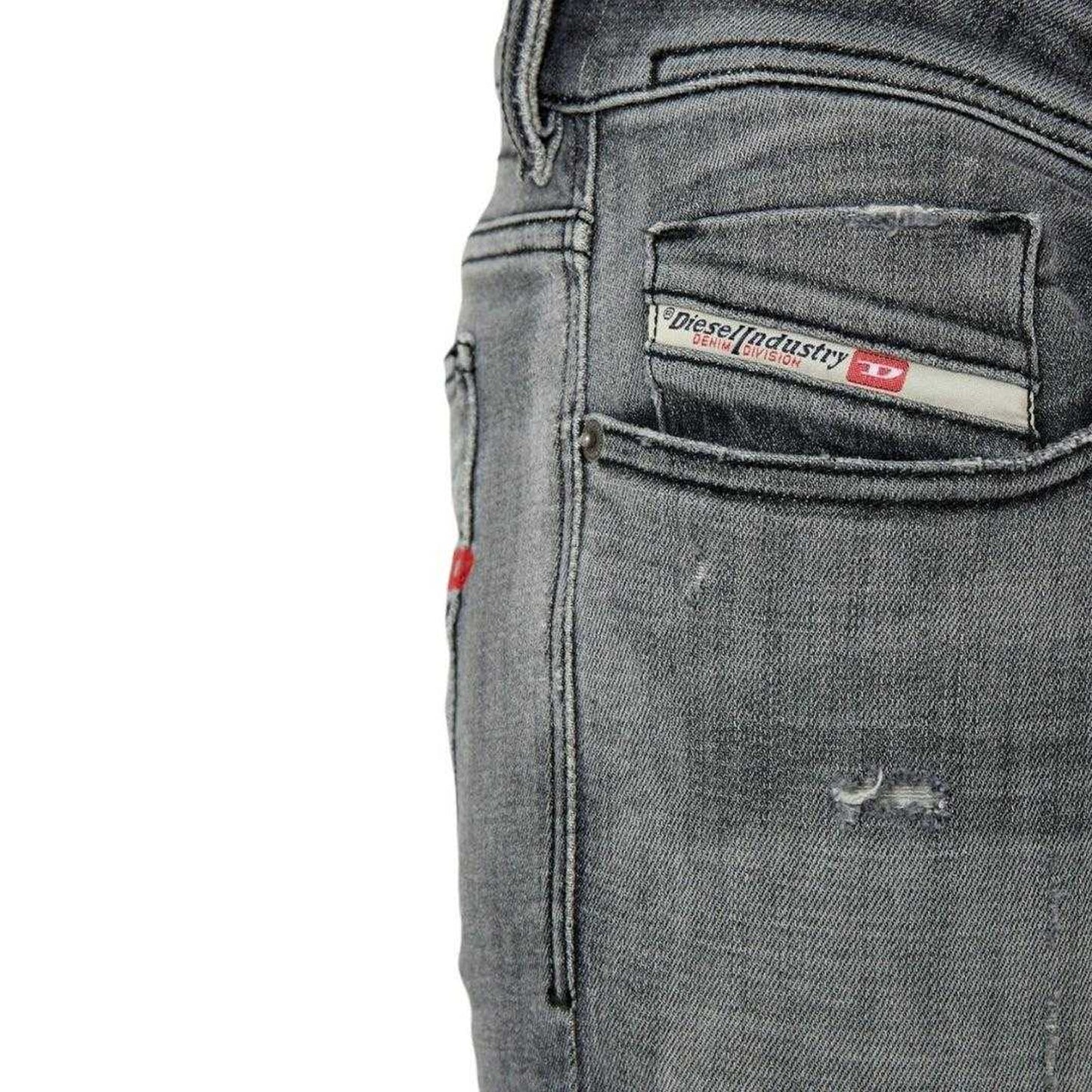 Grey - Back - Diesel Mens Sleenker Skinny Jeans