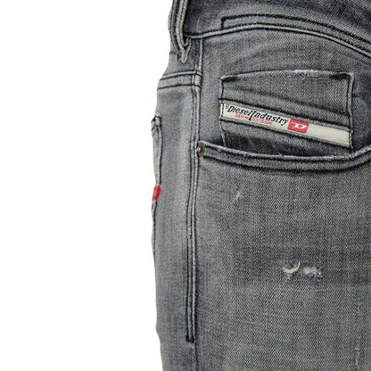 Grey - Back - Diesel Mens Sleenker Skinny Jeans