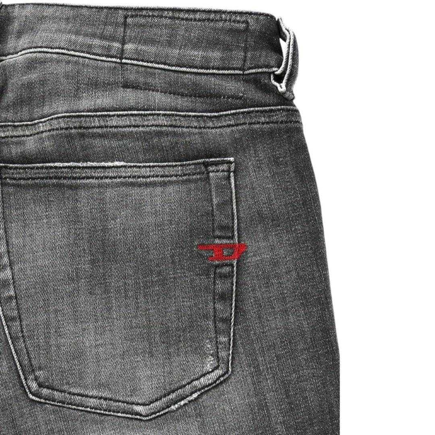 Grey - Side - Diesel Mens Sleenker Skinny Jeans