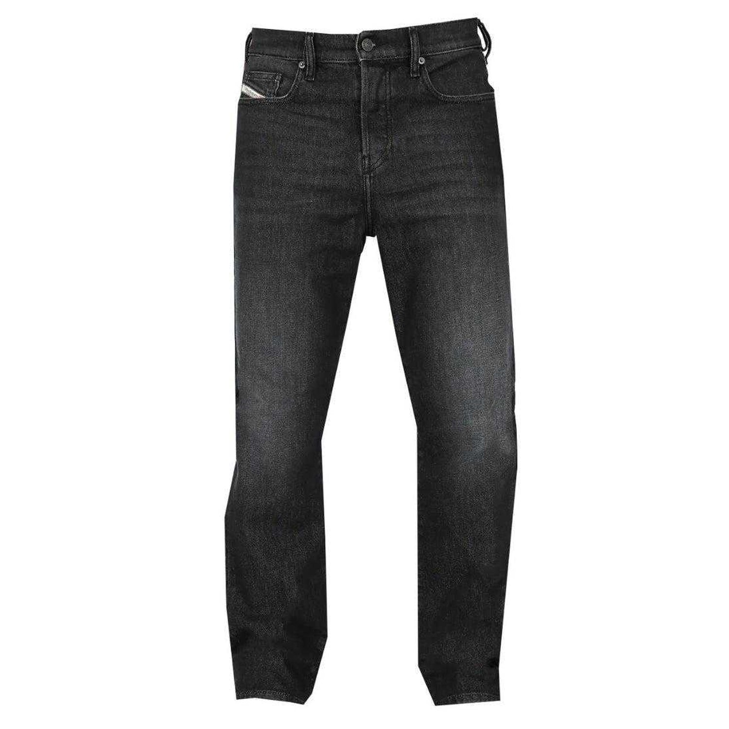 Black - Front - Diesel Mens D-Viker Washed Denim Jeans