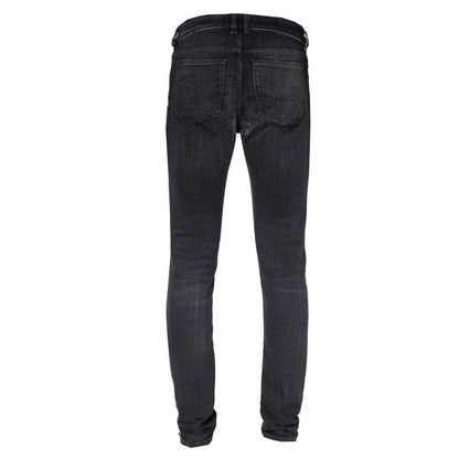 Black - Back - Diesel Mens Sleenker Destroyed Denim Reinforced Jeans