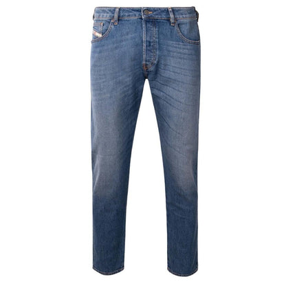 Mid Blue - Front - Diesel Mens D-Yennox Tapered Jeans