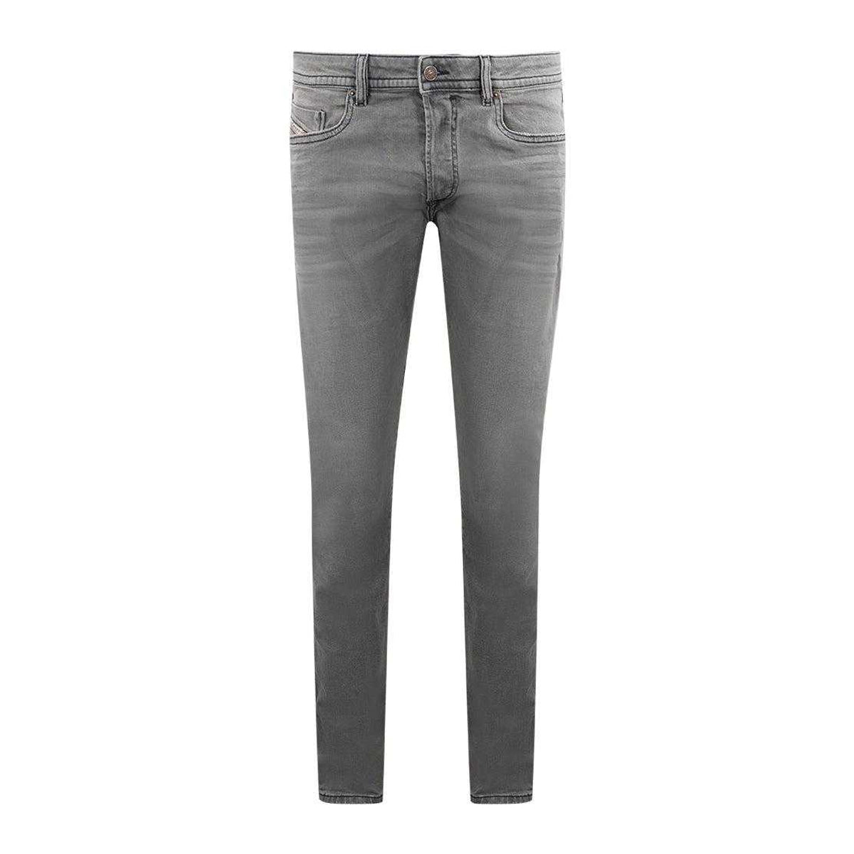 Grey - Front - Diesel Mens Buster-X Tapered Jeans