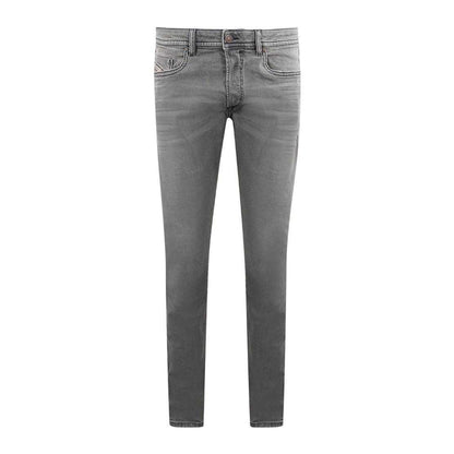 Grey - Front - Diesel Mens Buster-X Tapered Jeans
