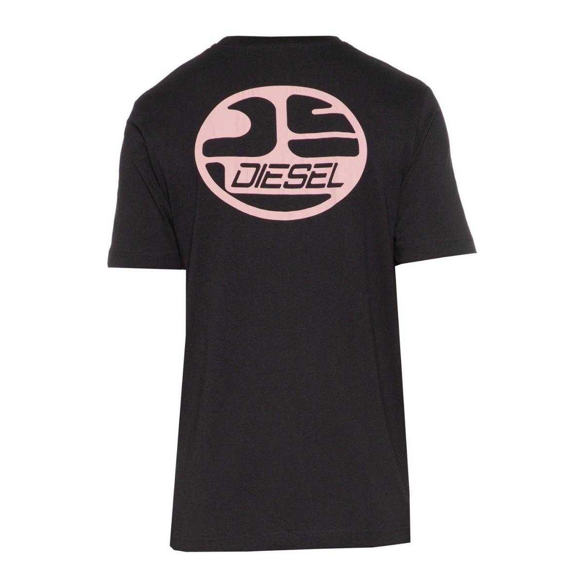 Black - Back - Diesel Unisex Adult Logo T-Shirt