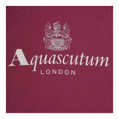 Burgundy - Side - Aquascutum Mens Active Big Logo Hoodie
