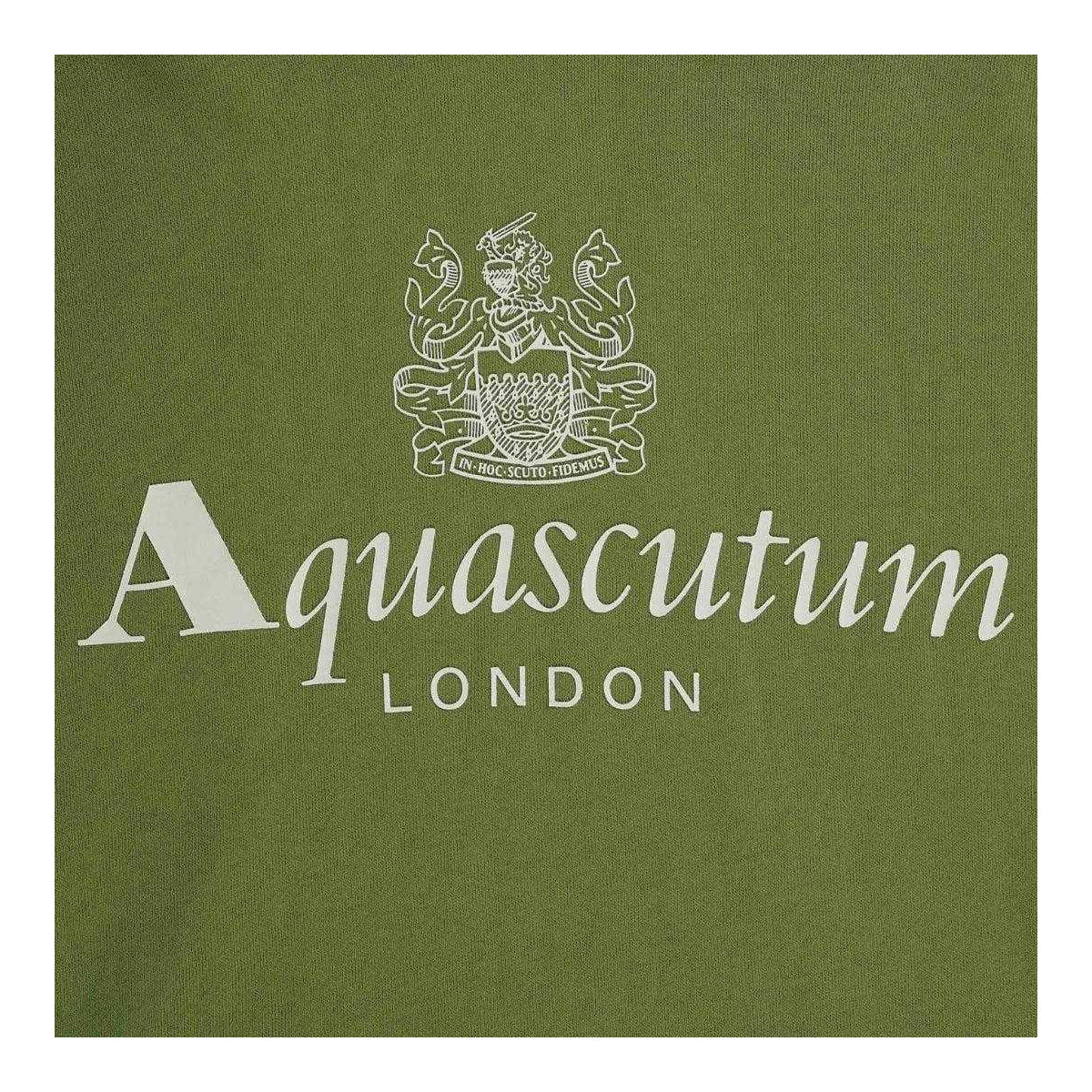 Green - Side - Aquascutum Mens Active Big Logo Hoodie