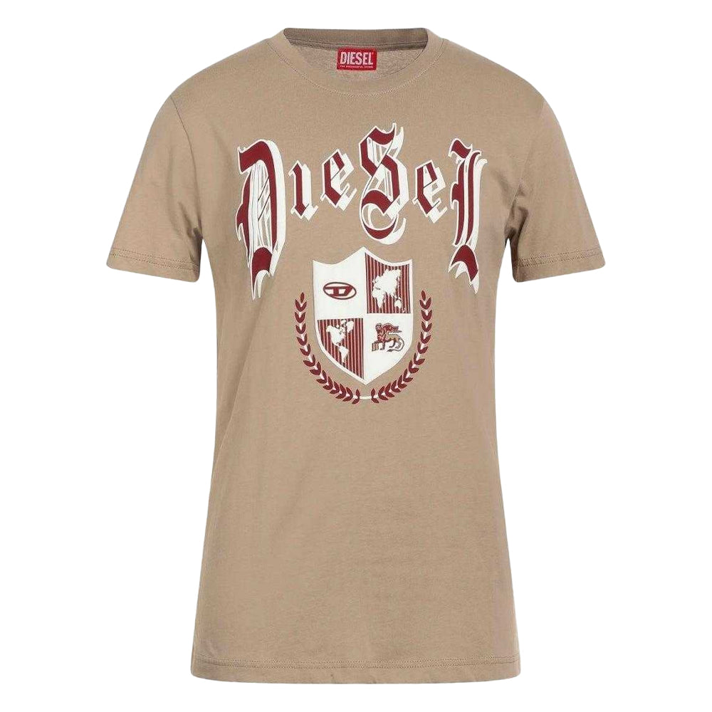 Beige - Front - Diesel Unisex Adult Medieval  T-Shirt