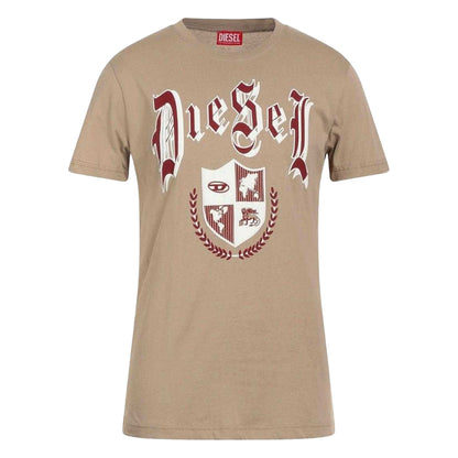 Beige - Front - Diesel Unisex Adult Medieval  T-Shirt