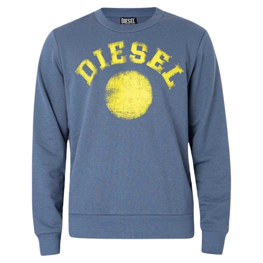 Blue - Front - Diesel Unisex Adult Distressed Dot Logo Sweatshirt