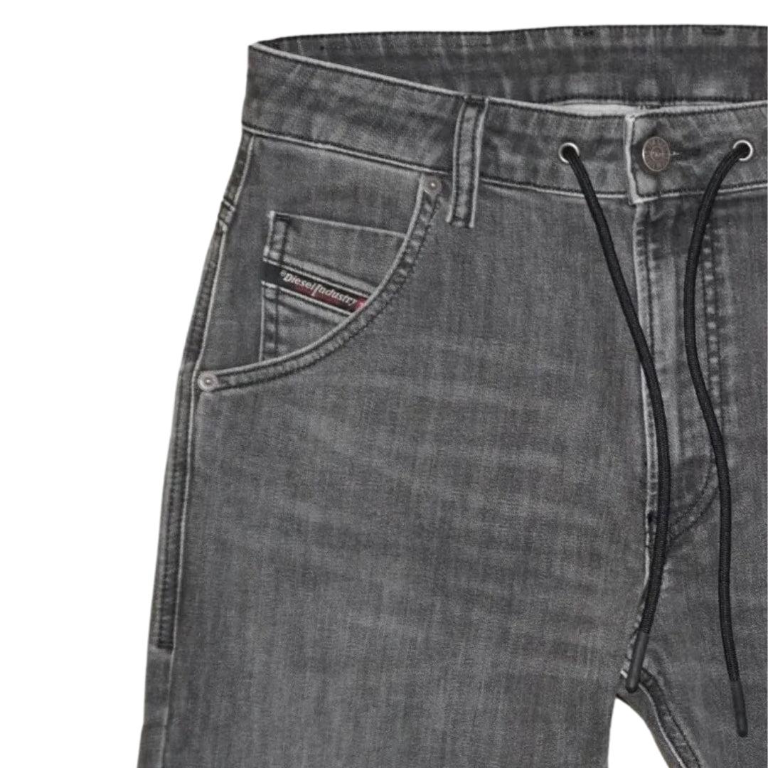Grey - Side - Diesel Mens Krooley Y T Tailored Jeans
