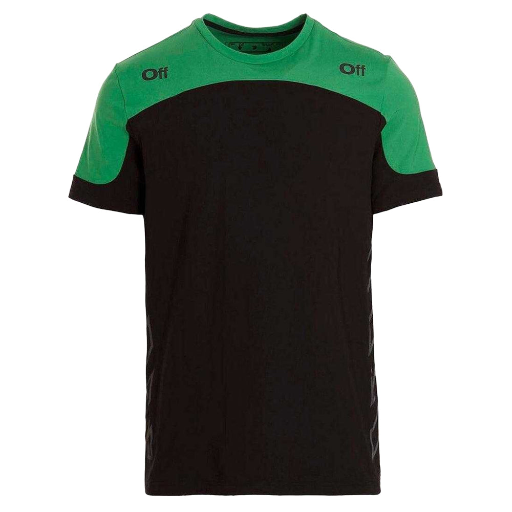 Green-Black - Front - Off White Unisex Adult Diagram Logo T-Shirt