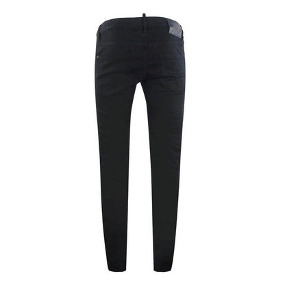 Black - Back - DSquared2 Mens Cool Guy Reinforced Ripped Jeans