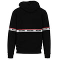 Black - Back - Moschino Mens Branded Tape Hoodie