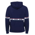 Navy Blue - Back - Moschino Mens Branded Tape Hoodie