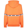 Orange - Back - Moschino Mens Branded Tape Hoodie