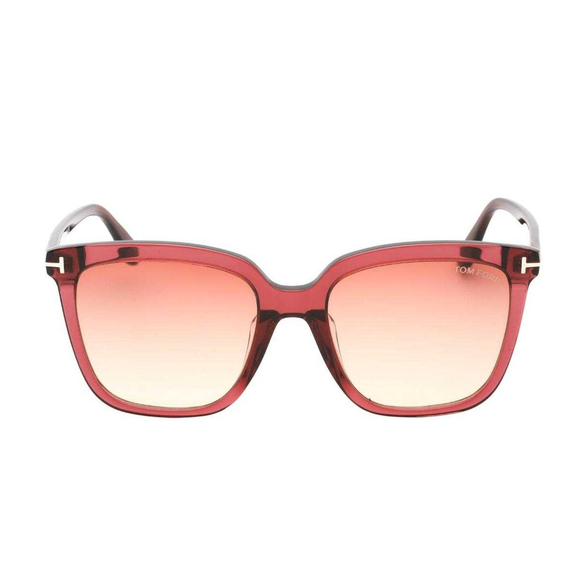 Bordeaux Shiny - Back - Tom Ford Womens-Ladies Selby Square Sunglasses