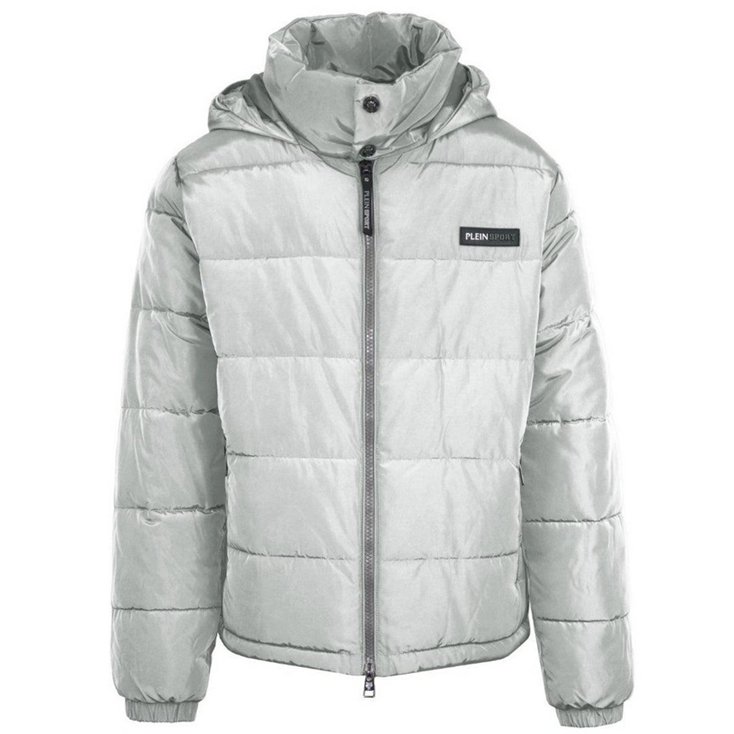 White - Front - Plein Sport Unisex Adult Logo Padded Jacket