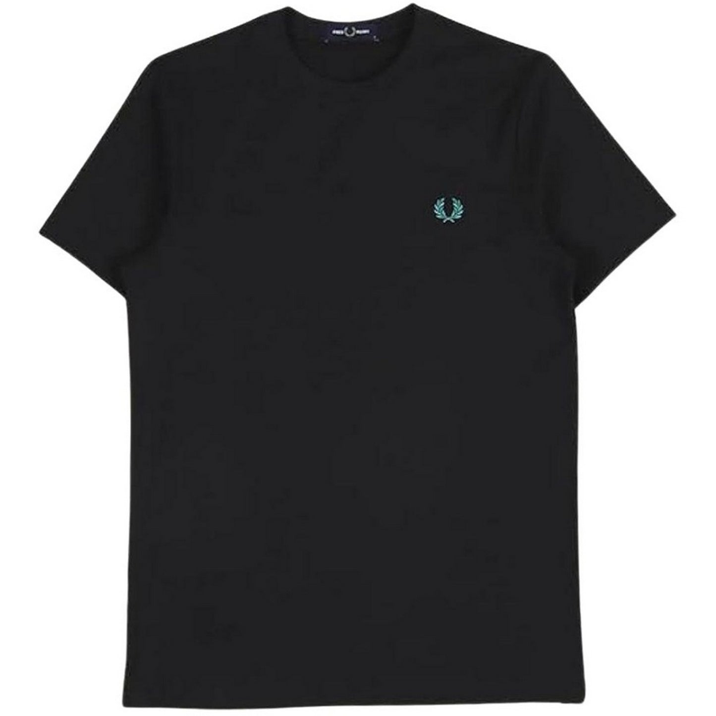 Black - Front - Fred Perry Unisex Adult Logo T-Shirt