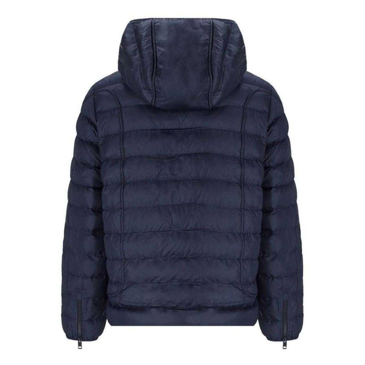 Navy Blue - Back - Diesel Mens Plain Hooded Jacket