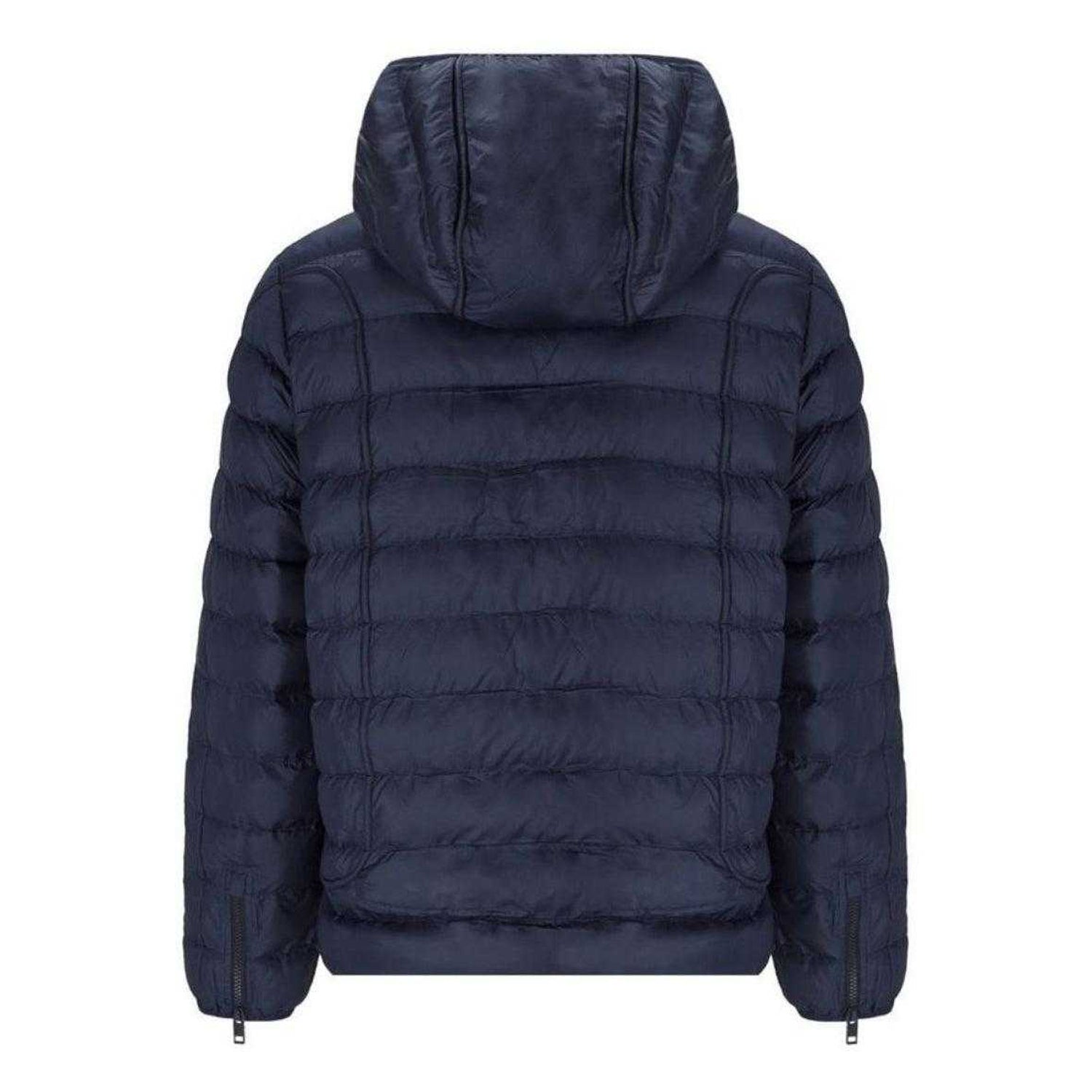 Navy Blue - Back - Diesel Mens Plain Hooded Jacket