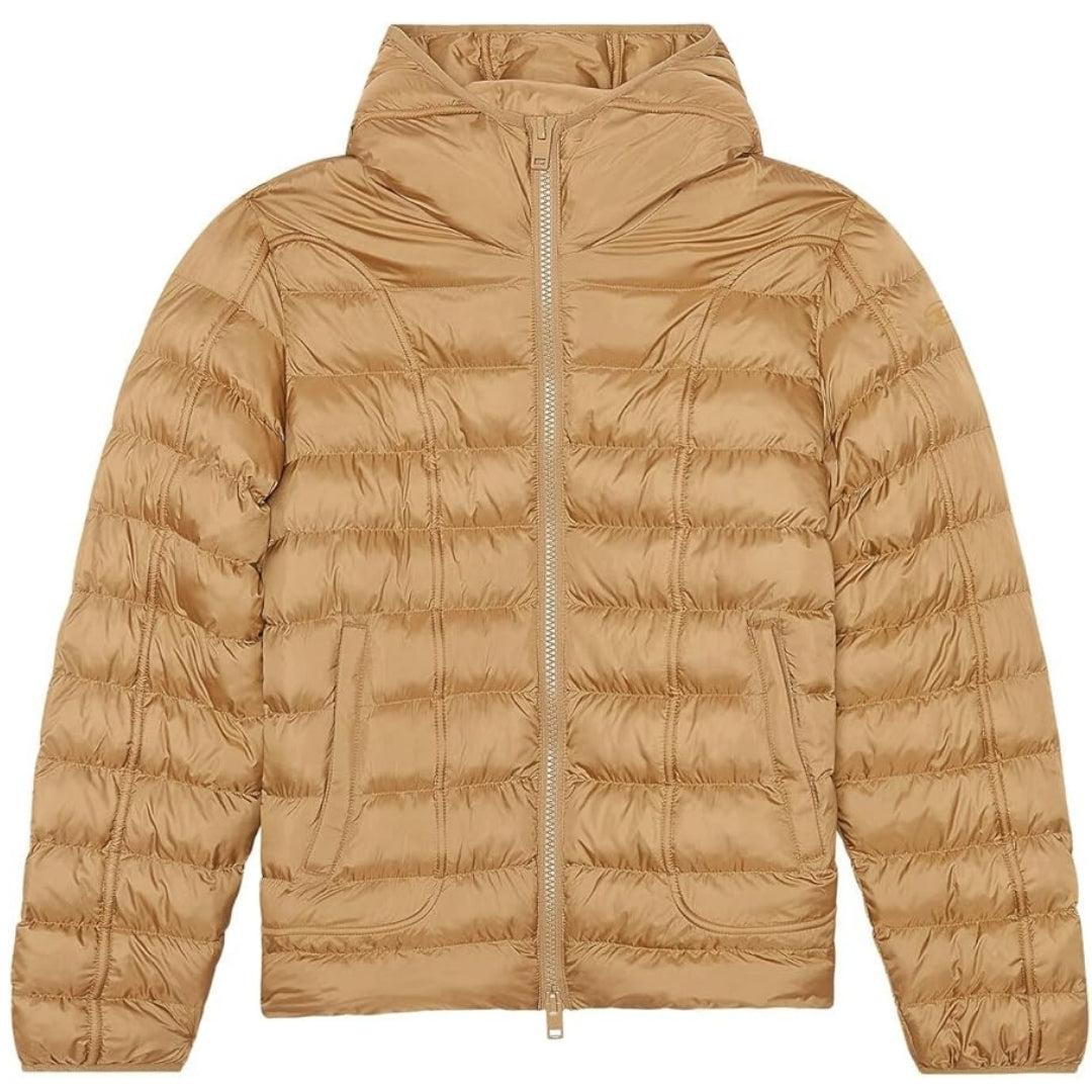 Brown - Front - Diesel Mens Plain Hooded Jacket