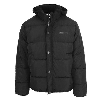 Black - Front - Plein Sport Mens Logo Padded Jacket