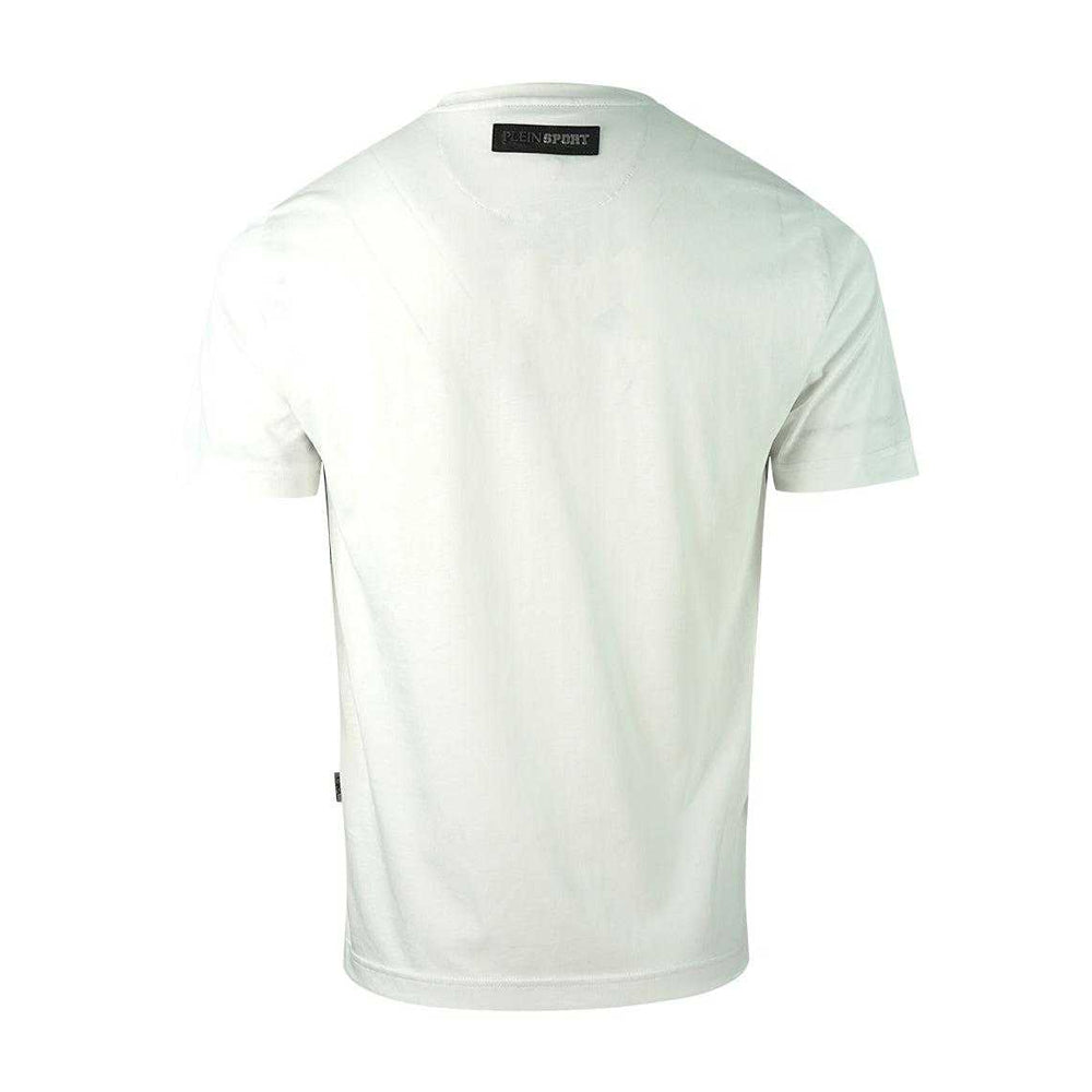 White - Back - Plein Sport Mens Block Logo T-Shirt