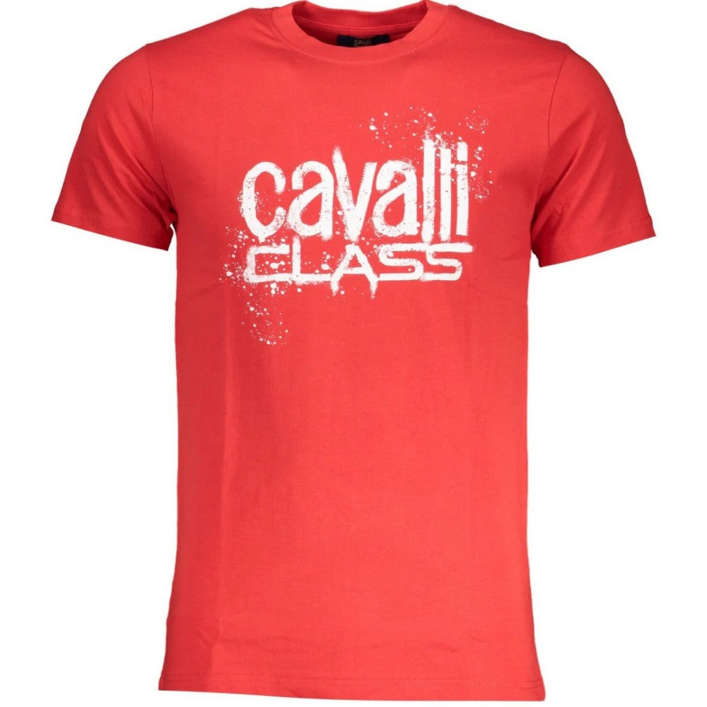 Red - Front - Cavalli Class Unisex Adult Paint Splatter Logo T-Shirt