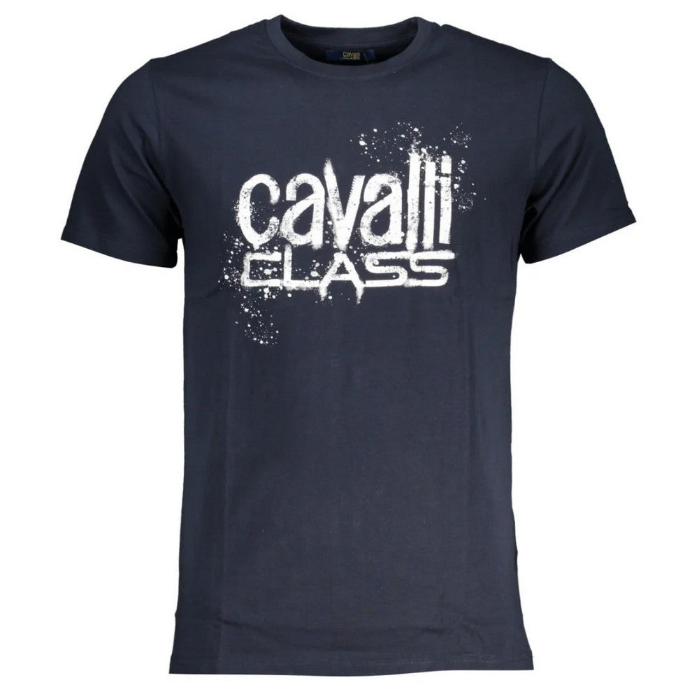 Navy Blue - Front - Cavalli Class Unisex Adult Paint Splatter Logo T-Shirt
