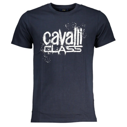 Navy Blue - Front - Cavalli Class Unisex Adult Paint Splatter Logo T-Shirt