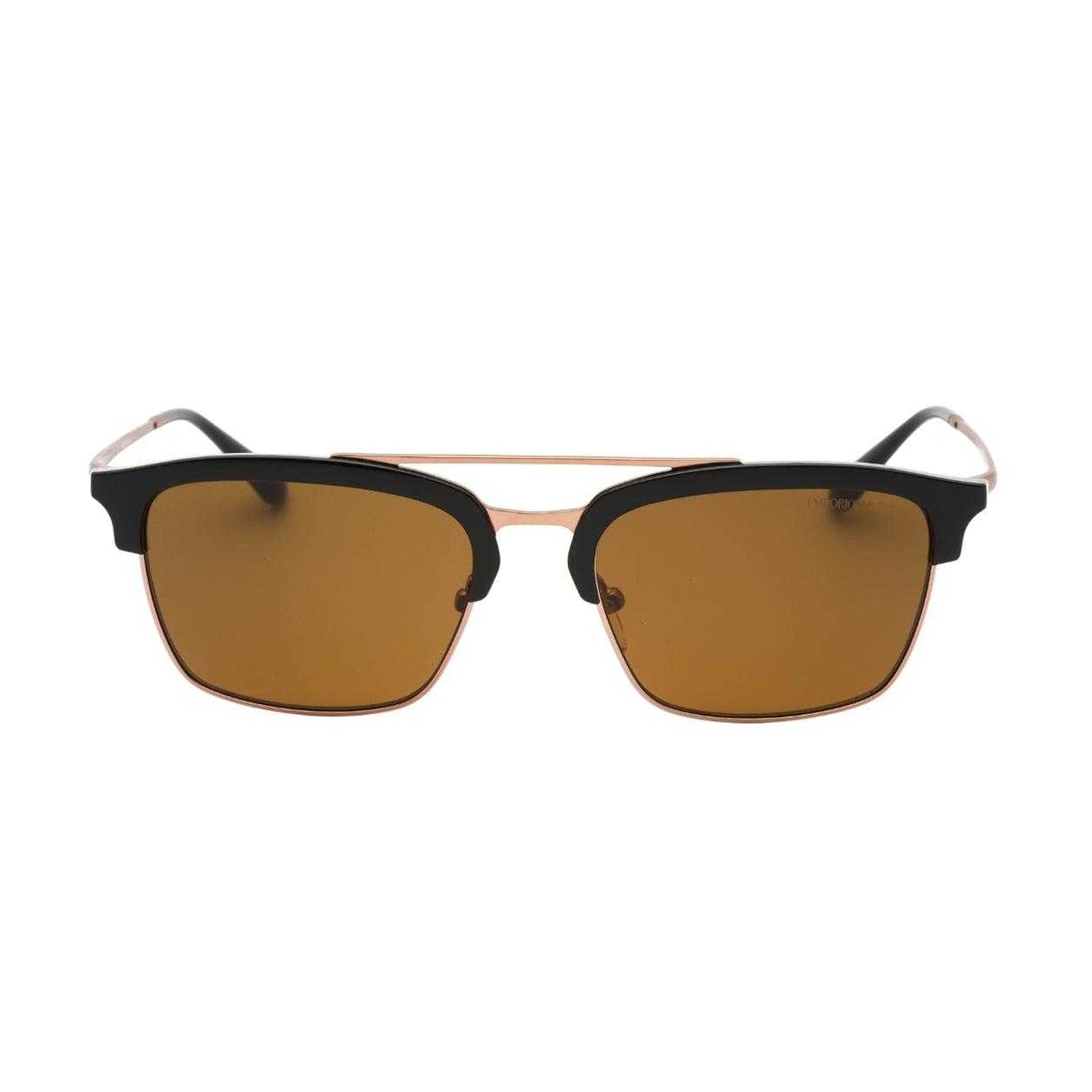 Brown - Back - Emporio Armani Mens Square Sunglasses