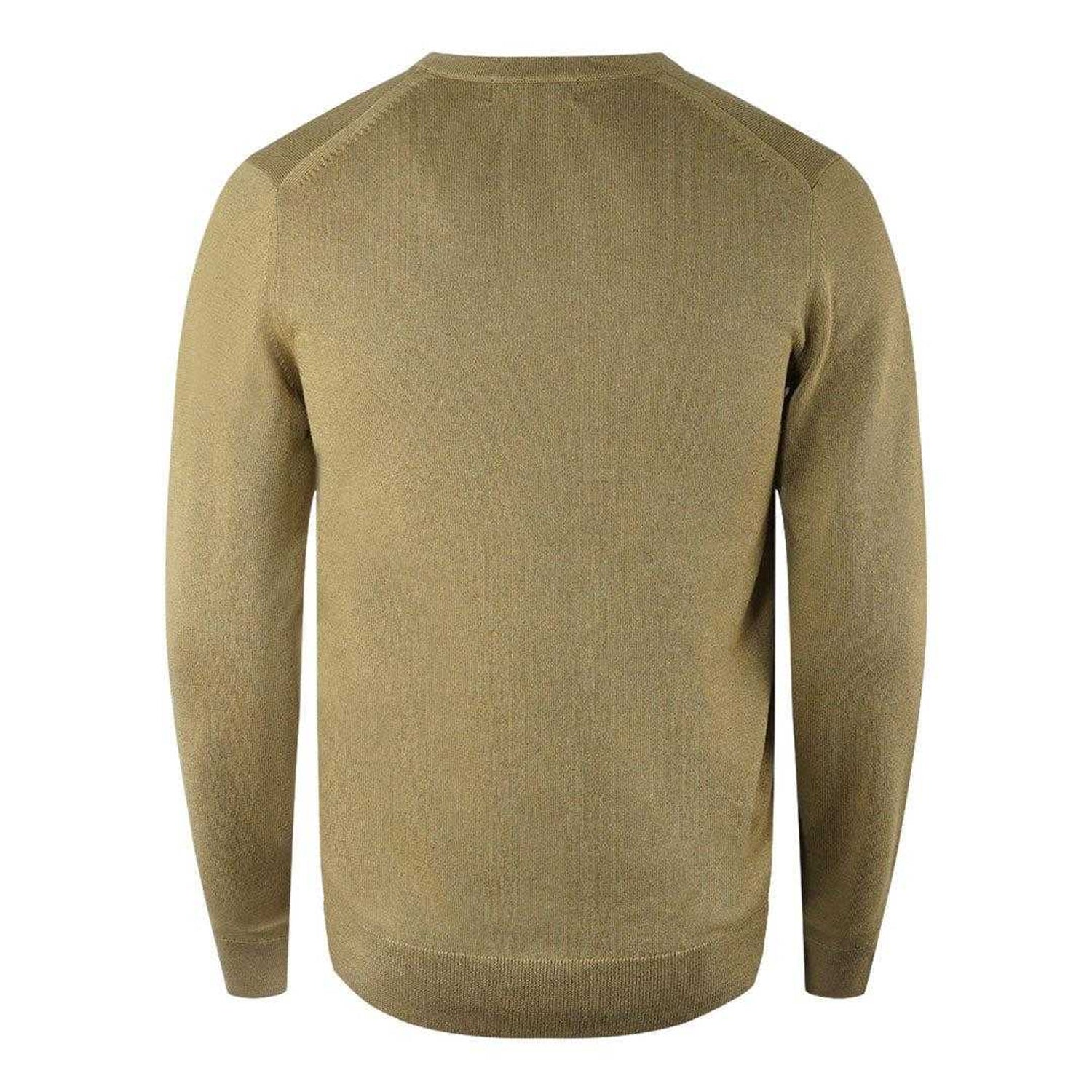 Light Brown - Back - Fred Perry Mens Classic V Neck Jumper