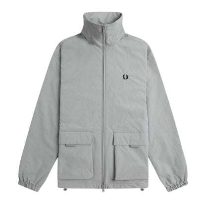 Grey - Front - Fred Perry Mens Patch Pocket Jacket