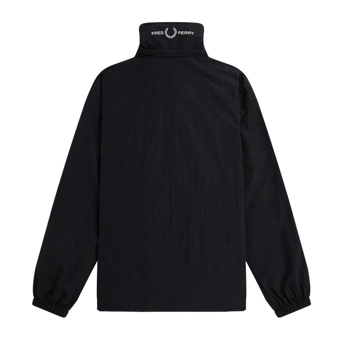 Black - Back - Fred Perry Mens Patch Pocket Jacket