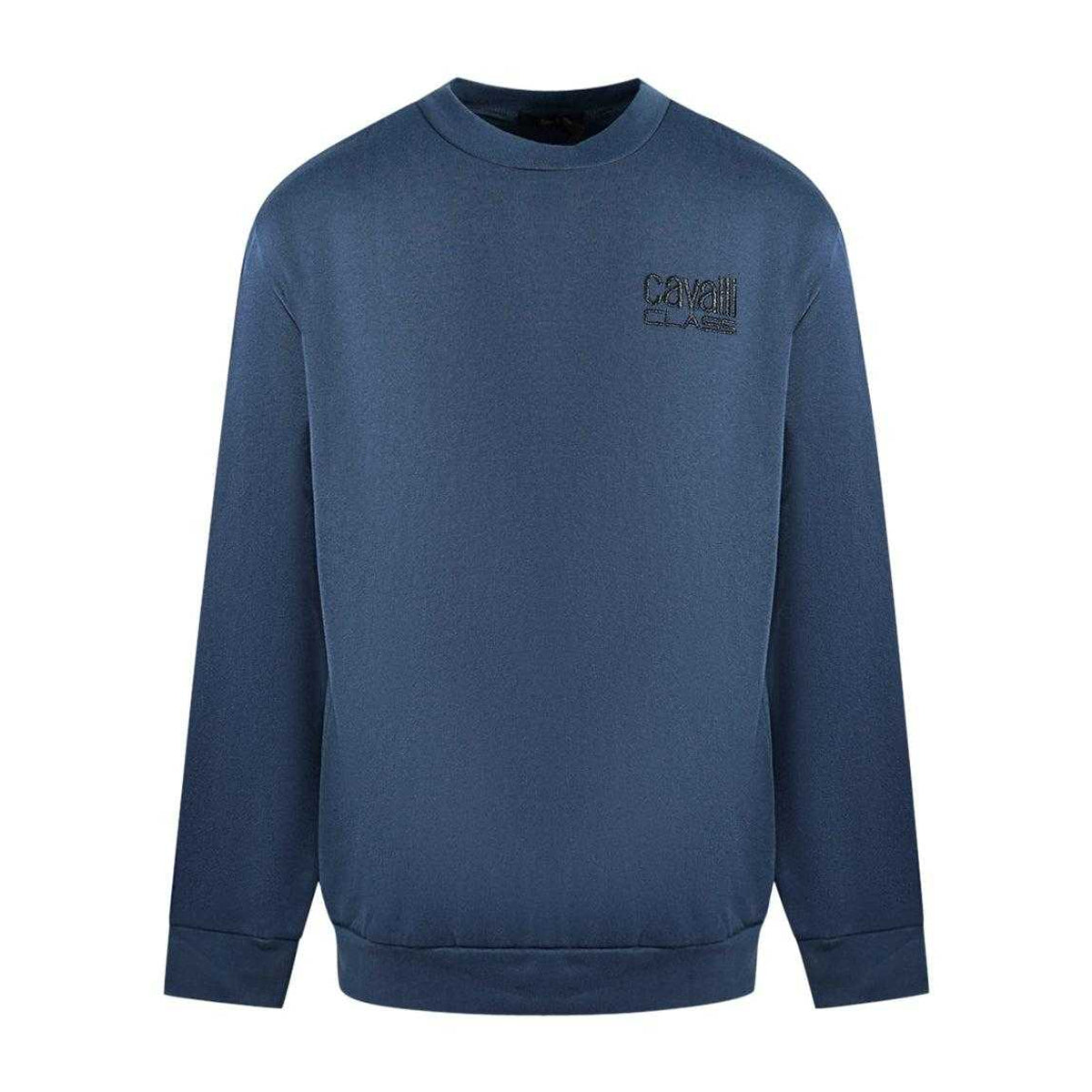 Blue - Front - Cavalli Class Mens Logo Jumper