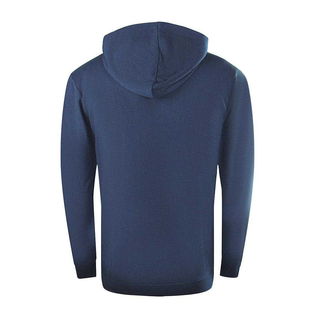 Navy Blue - Back - Cavalli Class Mens Asymmetric Box Full Zip Hoodie
