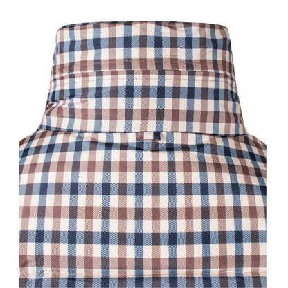 Beige - Pack Shot - Aquascutum Mens Checked Active Puffer Jacket